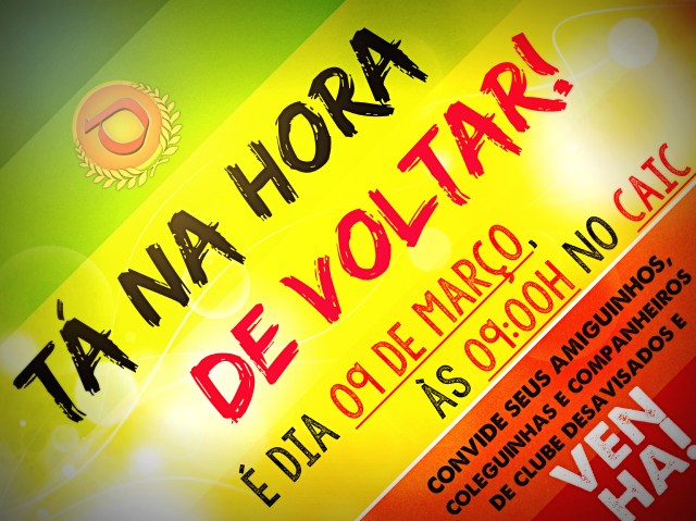 ta na hora de voltar clube desbravadores dinamis 2014